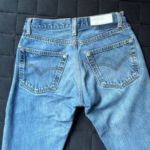 Re/Done Levi’s Skinny Straight Denim Jeans Size 25 Medium Wash